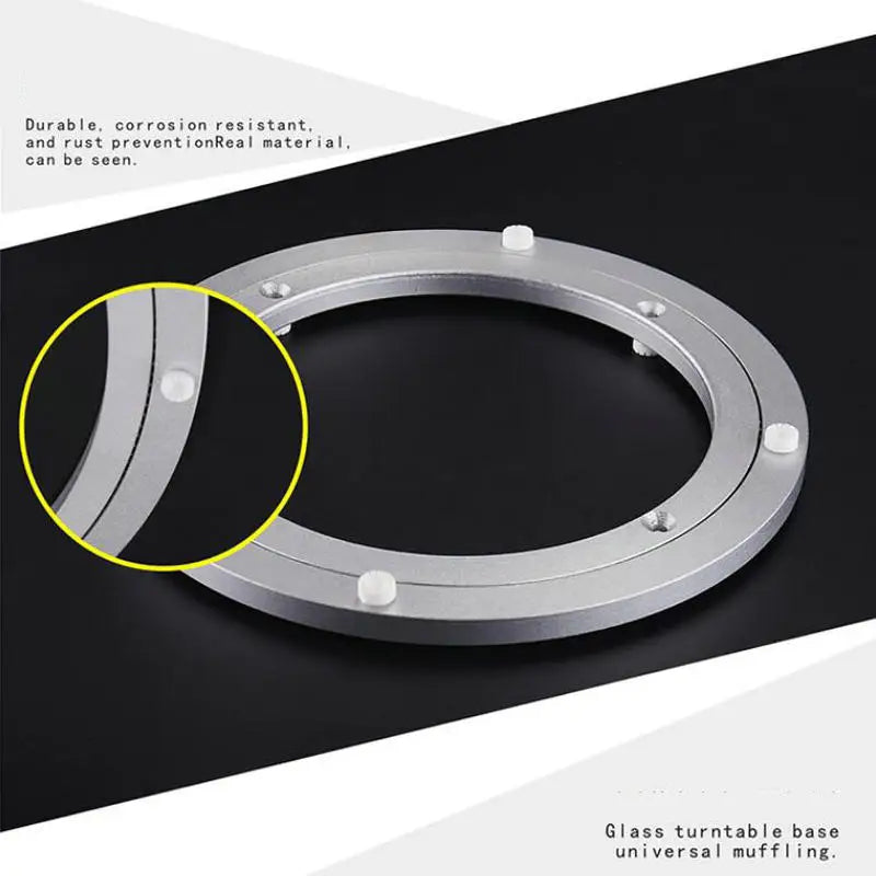 HQ 4-40INCH CLASSIC Thicken Aluminium Alloy Swivel Plate Lazy Susan Turntable Dining Table Swivel Plate for Kitchen Furniture