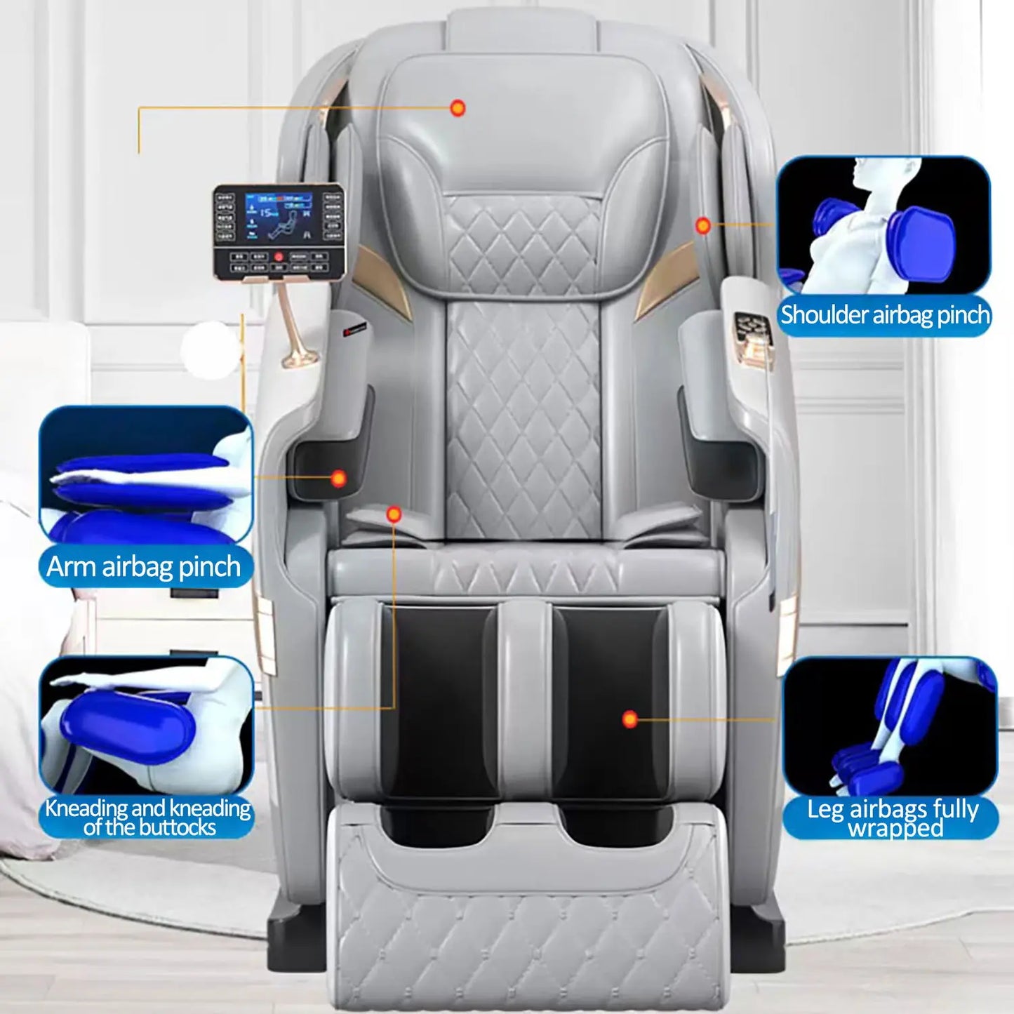 Three Year Warranty Home 4D Heating Massage Chairs Multifunctional Full Body Air Bag Wrapped Zero Gravity 3D Massage Office Sofa