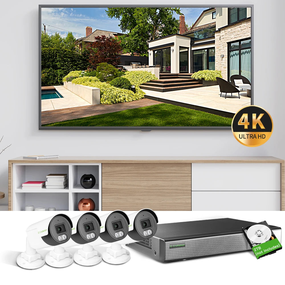 4K 8MP AI POE IP Camera System KIT SONY IMX415 Motion Detection Onvif CCTV Video Surveillance Security G.Craftsman