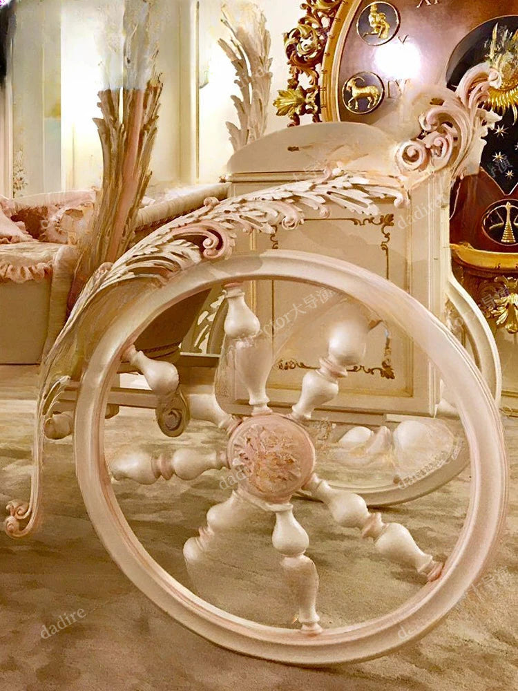 European luxury solid wood princess bed pink childlike children's carriage bed palace French cute girl bed customization