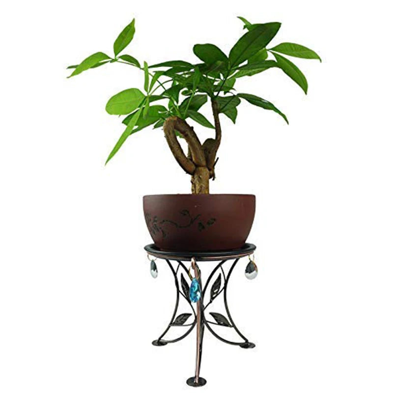 Mini Countertop Plant Stand Metal Potted Plant, Decorative Flower Pot Rack Indoor Outdoor Bracket