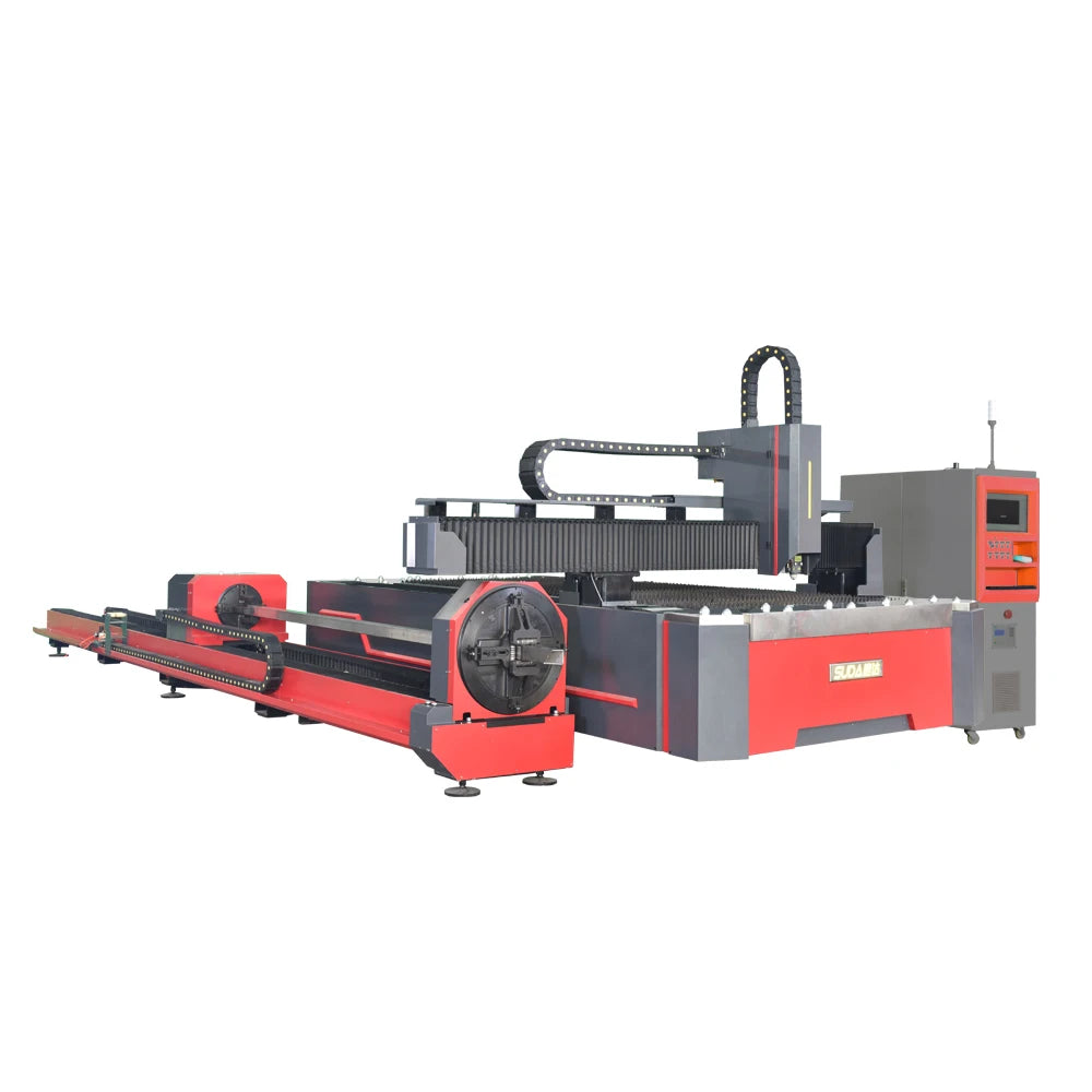 Industrial Laser Equipment Raycus / Plate And  Fiber Laser Cutting Machine with Rotary Device