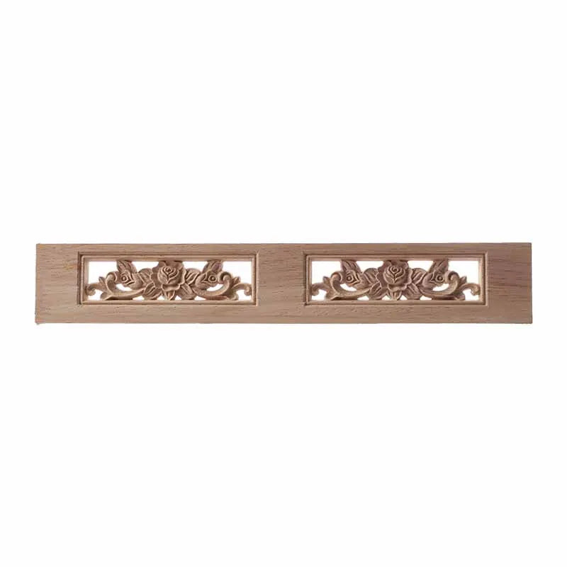 Openwork Floral corner brackets Wooden Figurines Furniture decoration Appliques Frame Wall Door DIY home improvement supplies