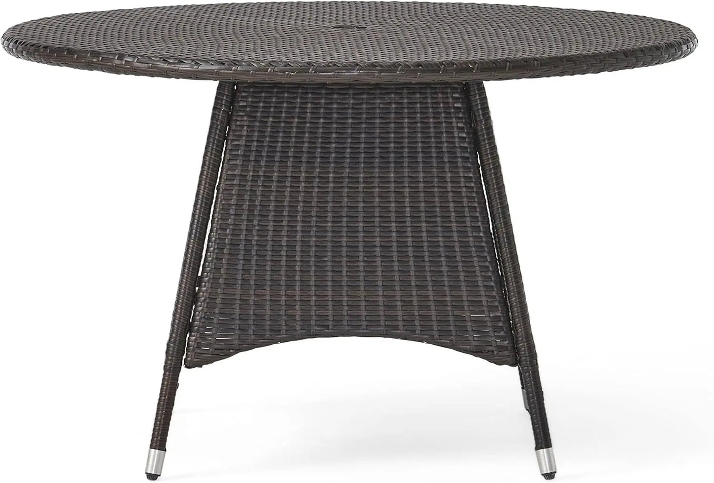 Theodore Outdoor Wicker 5 Piece Dining Set with Water Resistant Cushions, 22.1 "W x 23.5 "D x 32.75 "H