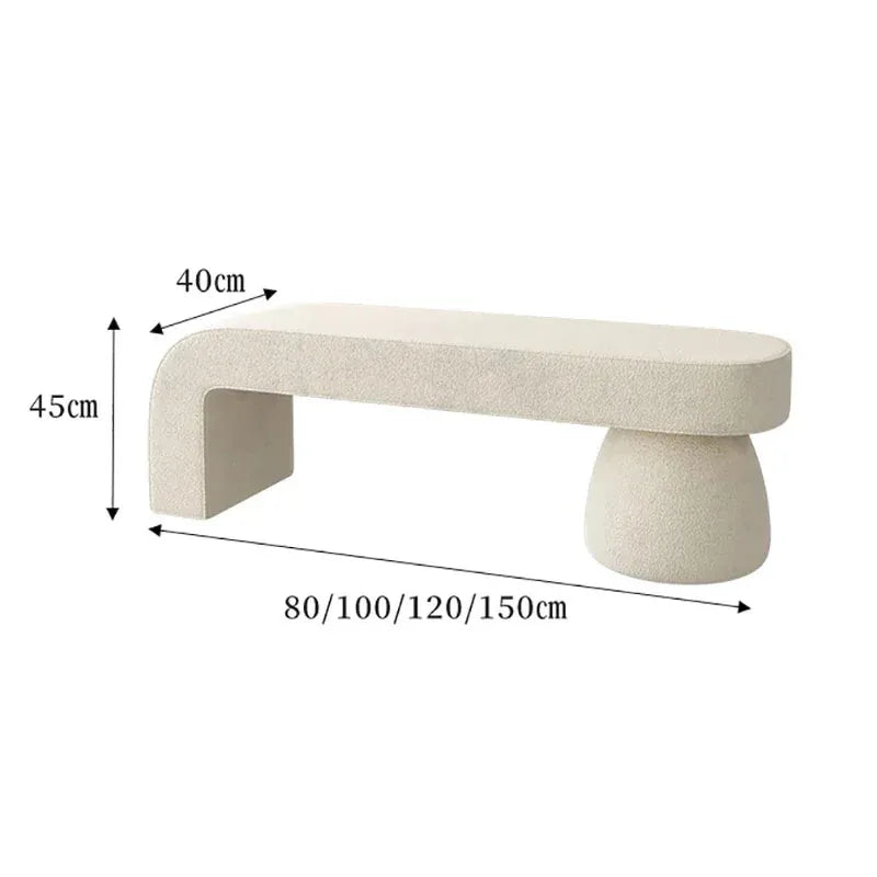 Luxury Lambswool Shoe Changing Stools Home Bedroom Bedside Stools Home Furniture Clothing Store Bench Cloakroom Sofa Footstool