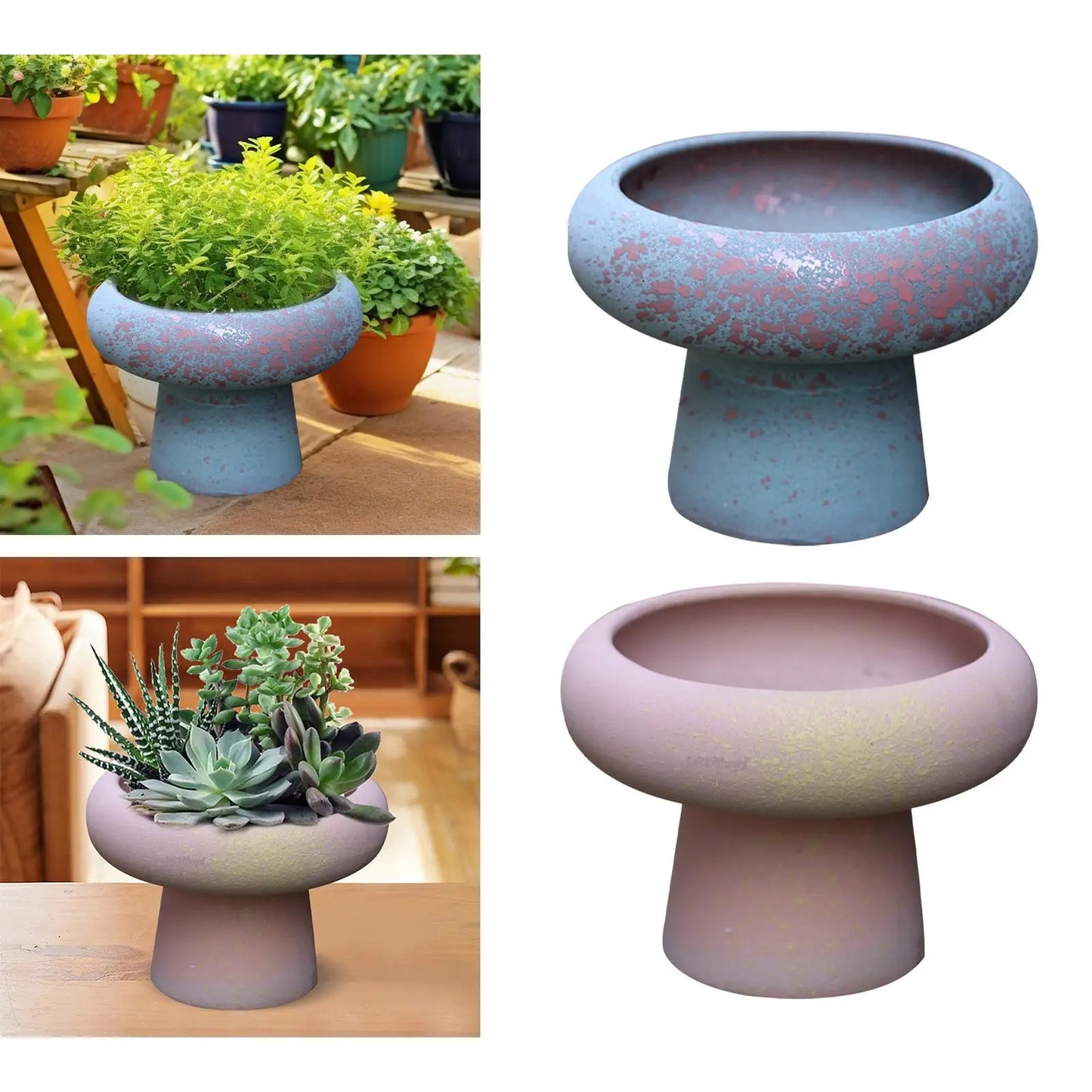 Ceramic Flower Pot Flowerpot Planter Plant Pot for Garden Outdoor Indoor Desktop