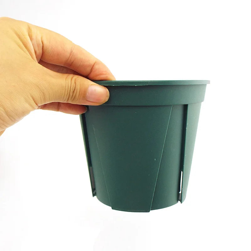 12cm Green Plant Flowerpot Rose Breathable Plastic Succulent Flower Pot Tray Potted Culture Nursing Outdoor Garden Container