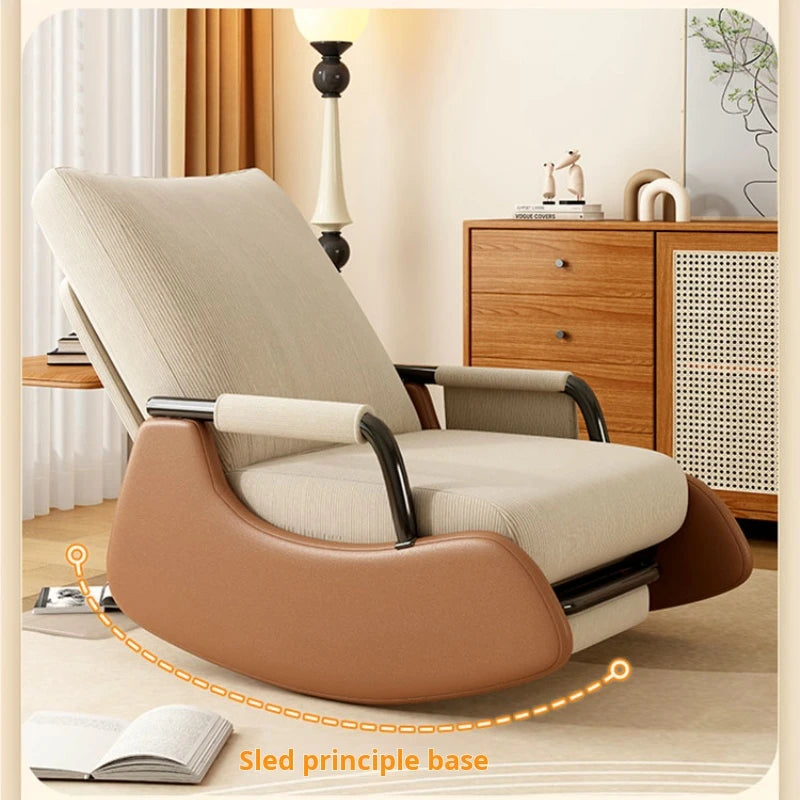 Nordic luxury reclining chair INS Folding rocking chair Living room relax lazy armchair designer soft Sofas ergonomic Furniture