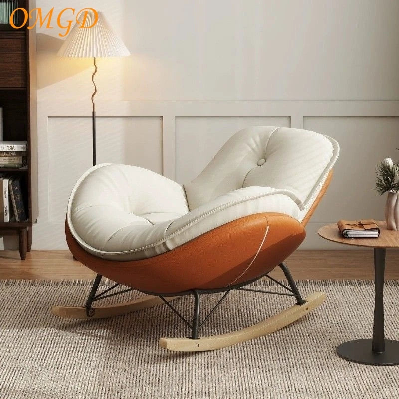 Penguin Rocking Chair Recliner Modern Balcony Home Leisure Chair Single Living Room Light Luxury Leisure Lazy Sofa Rocking Chair