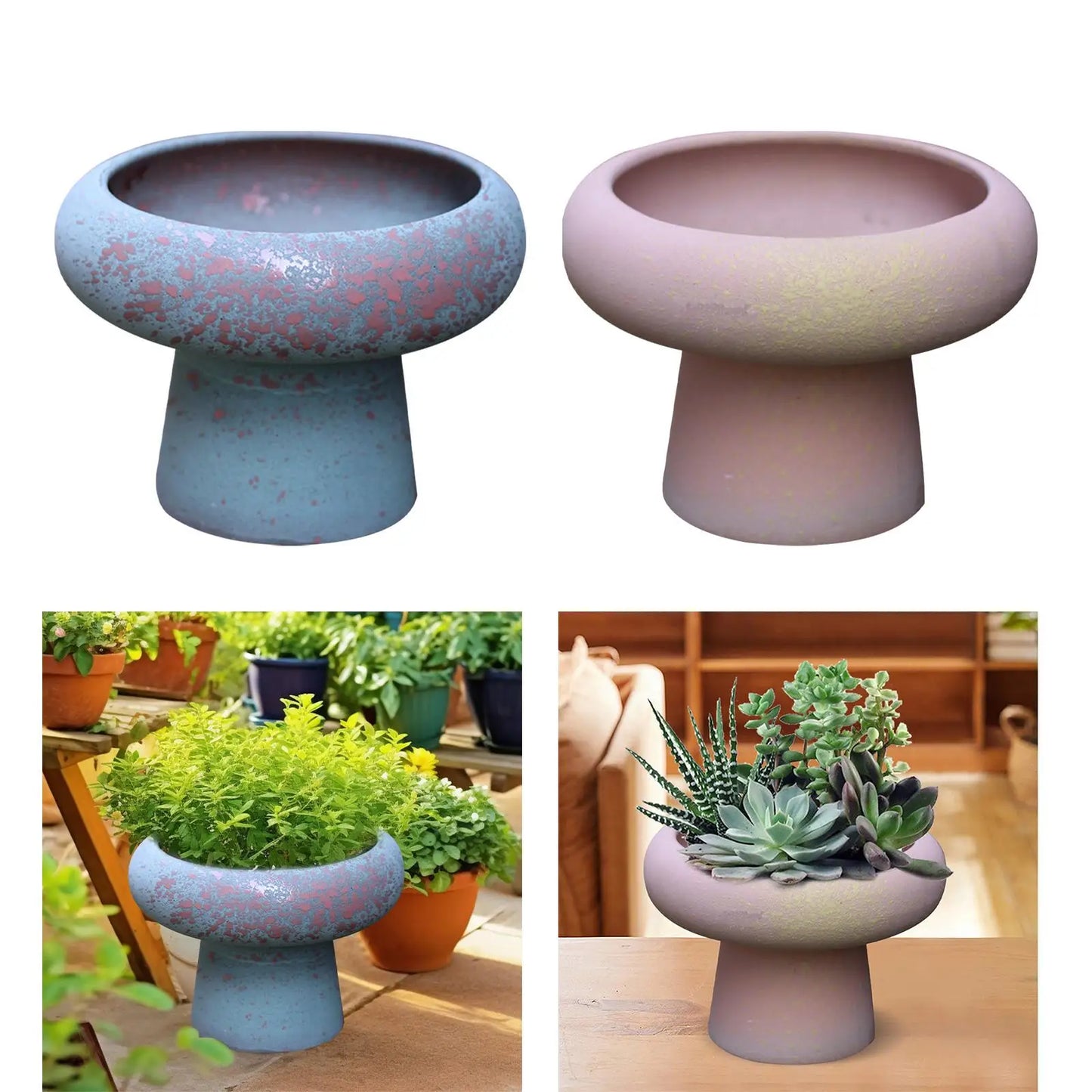 Ceramic Flower Pot Flowerpot Planter Plant Pot for Garden Outdoor Indoor Desktop