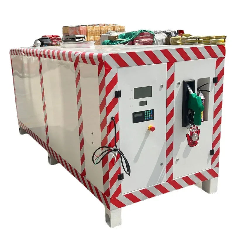 Explosion-Proof Barrier Skid-Mounted Gasoline Diesel Mobile Container Gas Station 1-5 Cubic Oil Tank Integrated Machine Small