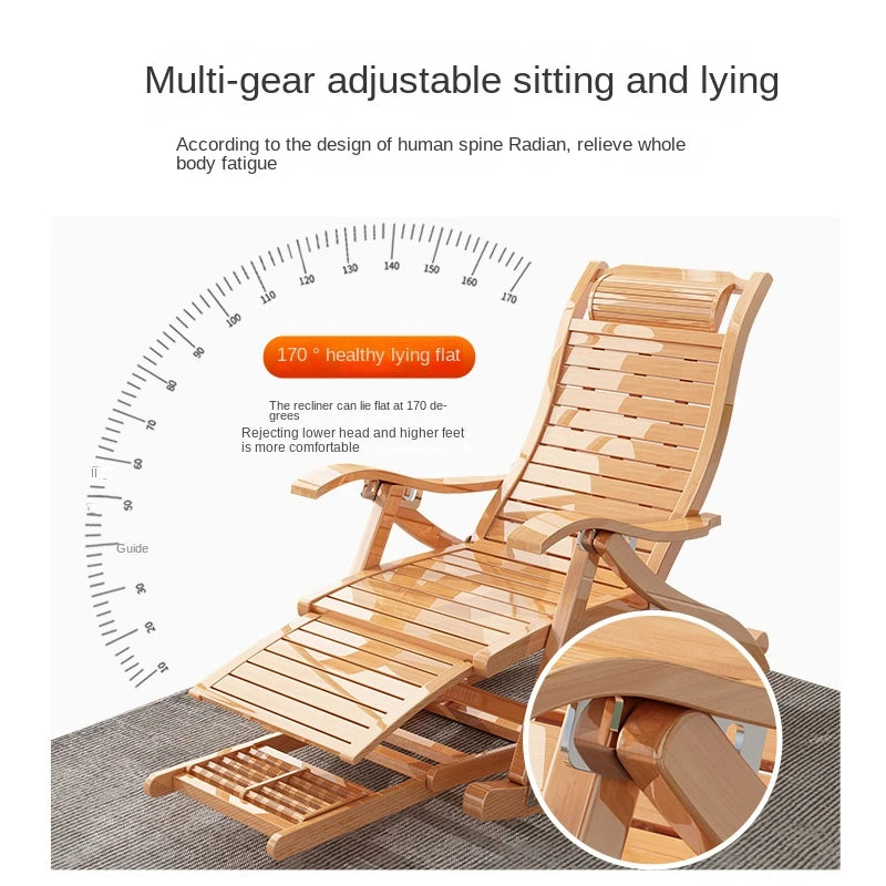 Living room Folding reclining chair Balcony adult Rocking chair Design Armchair ergonomic relax Chair bed sun loungers furniture