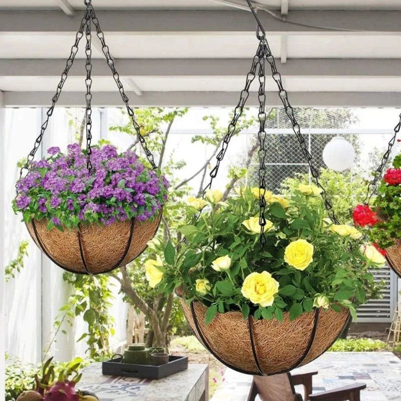 Durable Iron Hanging Basket Flower Pot Chains for Succulents Indoor Outdoor Use