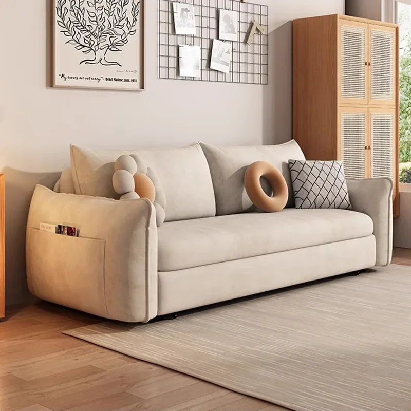 Nordic Luxury Lazy Living Room Sofa Storage Relaxing Folding Sofa Bed Modern Muebles Para El Hogar Furniture For Bedroom