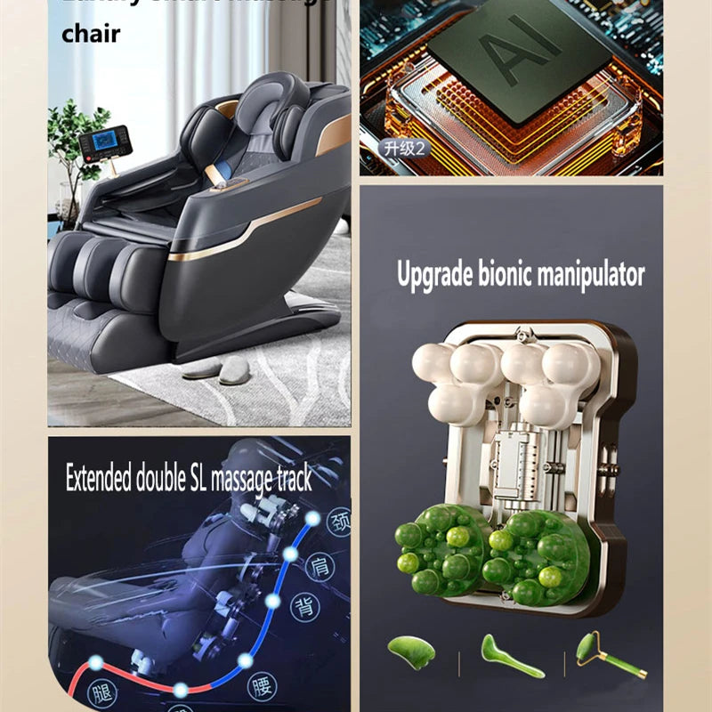 R42New Version Hot sale good quality popular Full Body care  Massage chair with full back heating wifi stereo